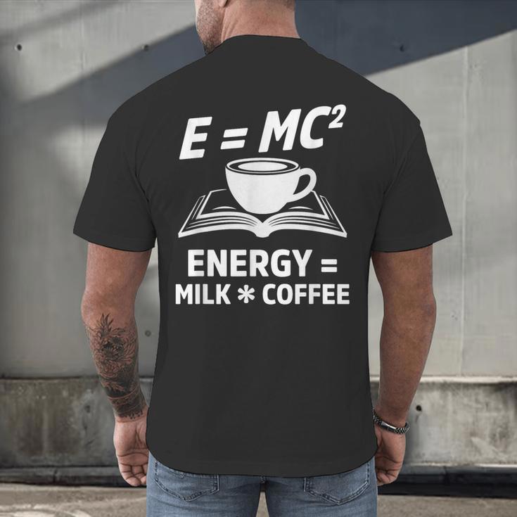 EMC2 Energy Milk x Coffee Science Book Math Lover Men's Back Print T-Shirt