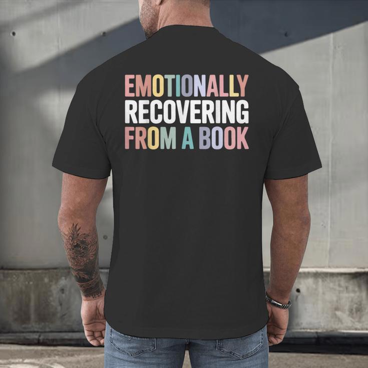 Emotionally Recovering From a Book Reading Librarian Men's Back Print T-Shirt