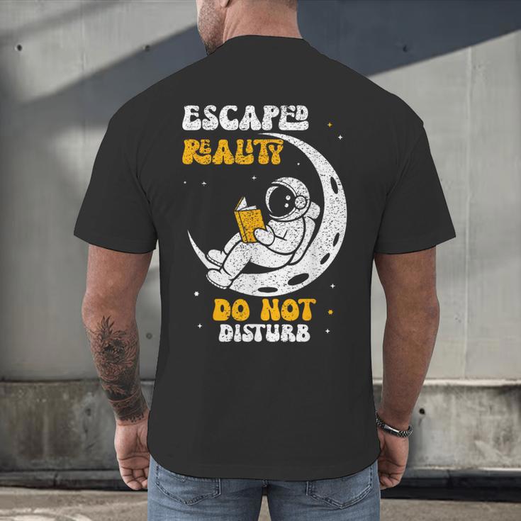 Escaped Reality Do Not Disturb Book Lover Men's Back Print T-Shirt
