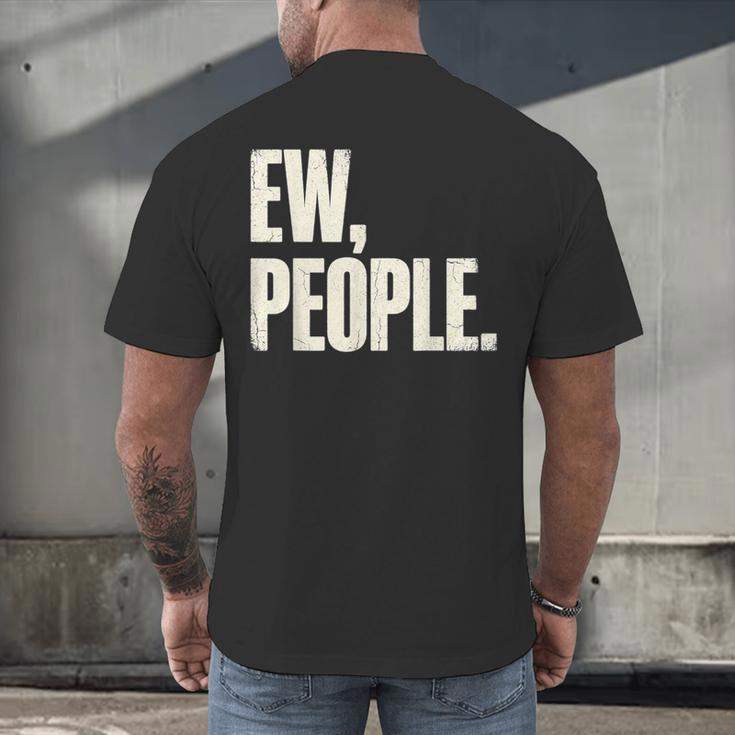 EW People Introvert Sarcastic Graphic Style Men's Back Print T-Shirt EW People Introvert Sarcastic Graphic Style Men's Back Print T-Shirt