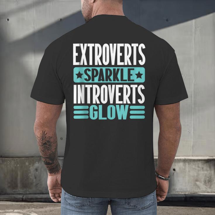 Extroverts Sparkle Introverts Glow Introvert Men's Back Print T-Shirt Extroverts Sparkle Introverts Glow Introvert Men's Back Print T-Shirt