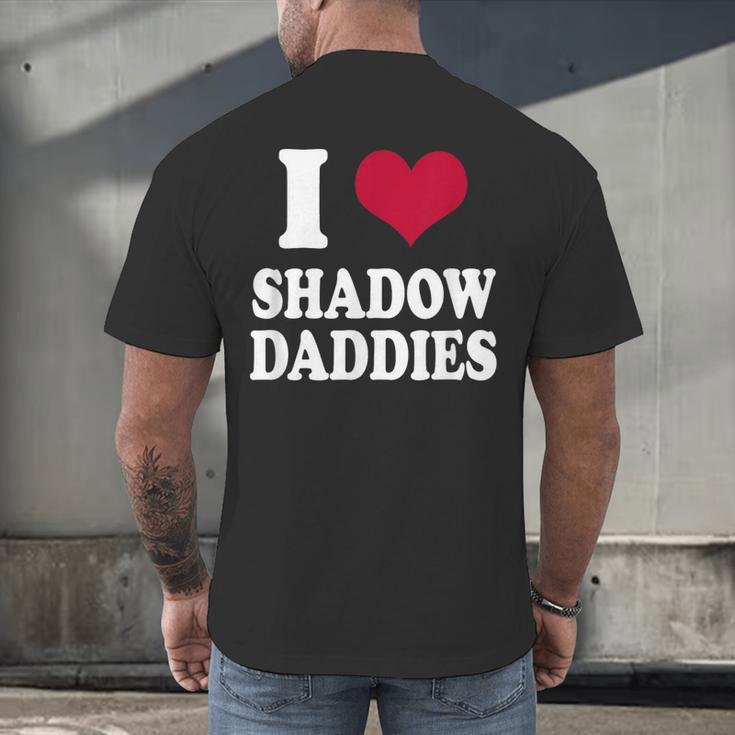 Fantasy Romantasy Book Lover I Love Heart Shadow Daddies Men's Back Print T-Shirt