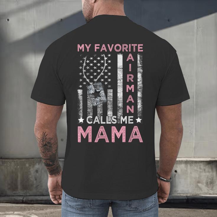 My Favorite Airman Calls Me Mama Airman Graduation Mom Men's Back Print T-Shirt