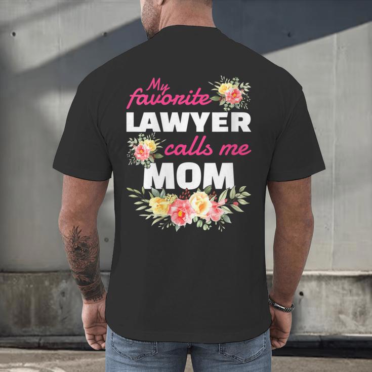 My Favorite Lawyer Calls Me Mom Graduation Men's Back Print T-Shirt