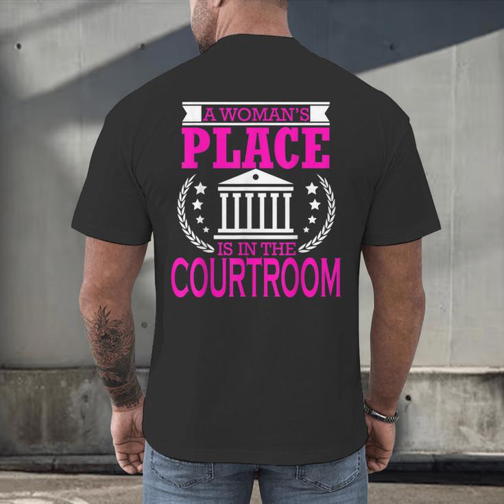 Female Lawyer Women Law Student Graduation Bar Exam Men's Back Print T-Shirt