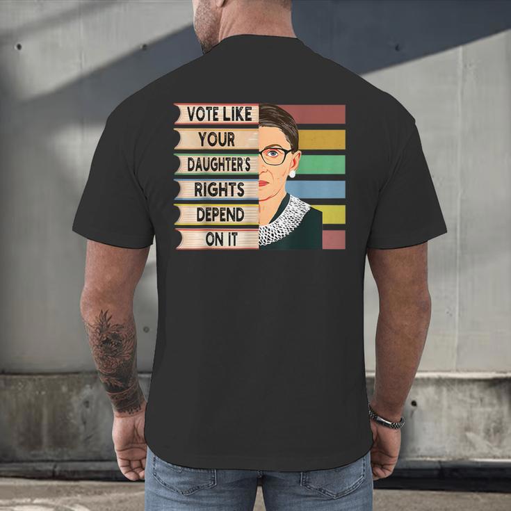 Feminist Ruth Bader Ginsburg RBG Quote Girl With Book Women Men's Back Print T-Shirt Feminist Ruth Bader Ginsburg RBG Quote Girl With Book Women Men's Back Print T-Shirt