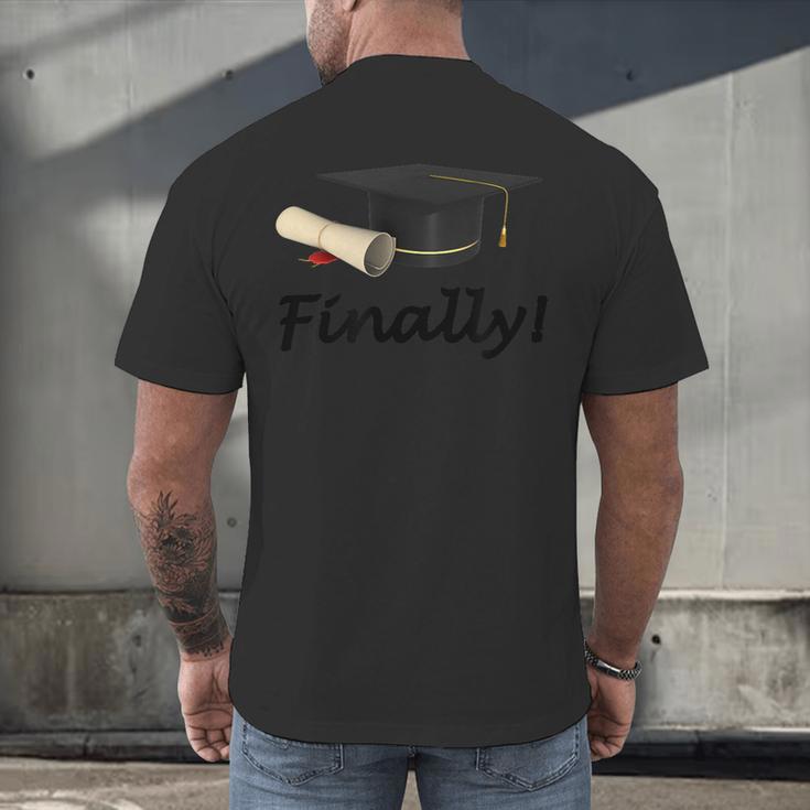 Finally I'm Graduate Graduation Men's Back Print T-Shirt