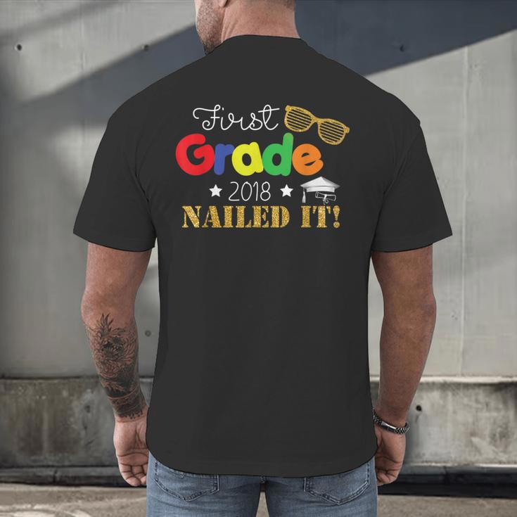 First 1st Grade 2018 Nailed It Graduation Shirt Men's Back Print T-Shirt