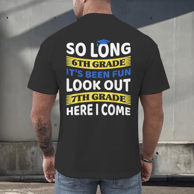 First Day School 7th Grade 6th Grade Graduation Men's Back Print T-Shirt