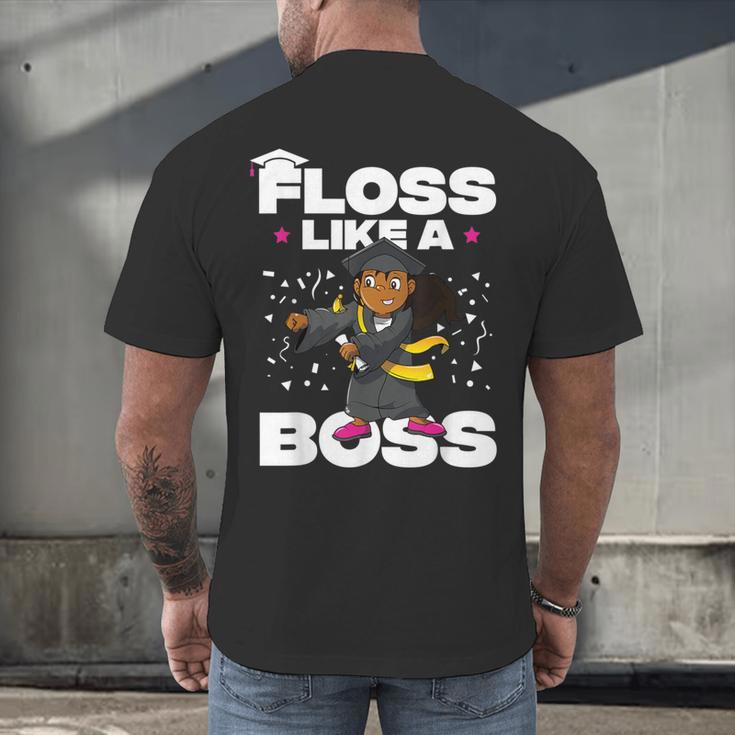 Floss Like A Boss Shirt Class Of 2019 Graduation Kids Men's Back Print T-Shirt
