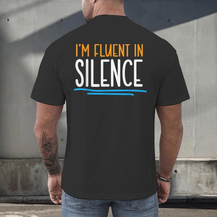Im Fluent In Silence Introvert Men's Back Print T-Shirt Im Fluent In Silence Introvert Men's Back Print T-Shirt