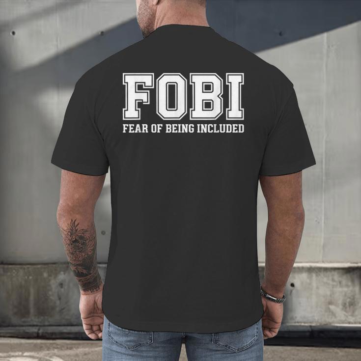 FOBI Fear Of Being Excluded Introverts Men's Back Print T-Shirt FOBI Fear Of Being Excluded Introverts Men's Back Print T-Shirt