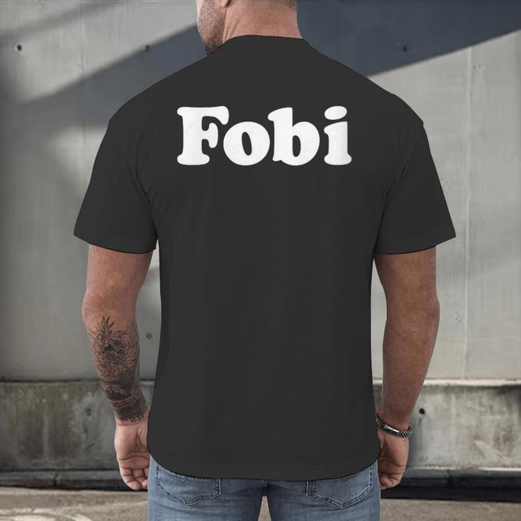 Fobi Fear Of Being Included Men Women Introvert Men's Back Print T-Shirt Fobi Fear Of Being Included Men Women Introvert Men's Back Print T-Shirt