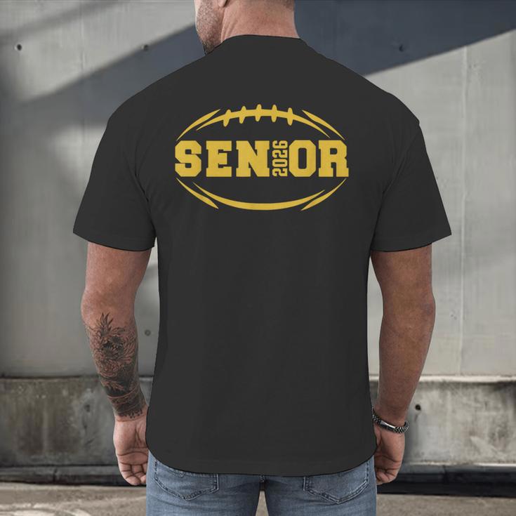 Football Proud Senior 2026 Graduation Year Men's Back Print T-Shirt