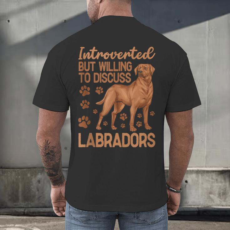 Fox Red Labrador Retriever Introvert Foxred Lab Men's Back Print T-Shirt Fox Red Labrador Retriever Introvert Foxred Lab Men's Back Print T-Shirt