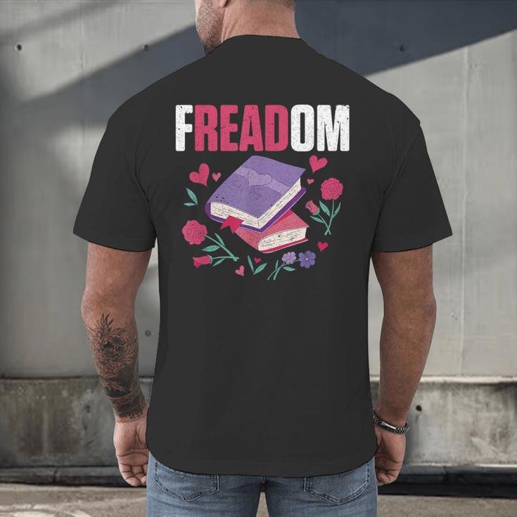 Freadom Anti Ban Books Freedom To Read Book Reading Men's Back Print T-Shirt