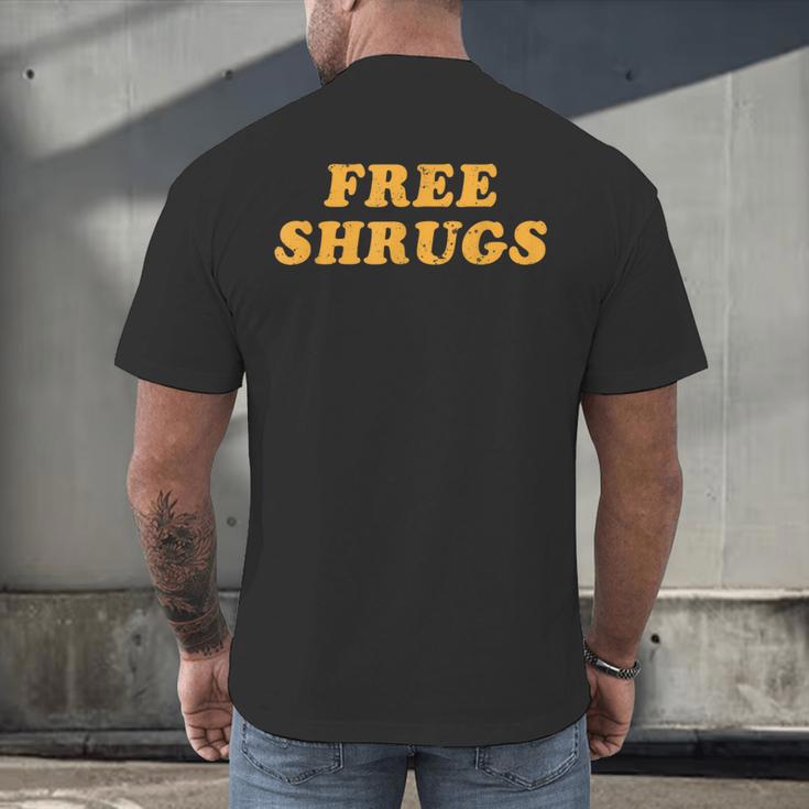 Free Shrugs Don't Care Introvert Men's Back Print T-Shirt