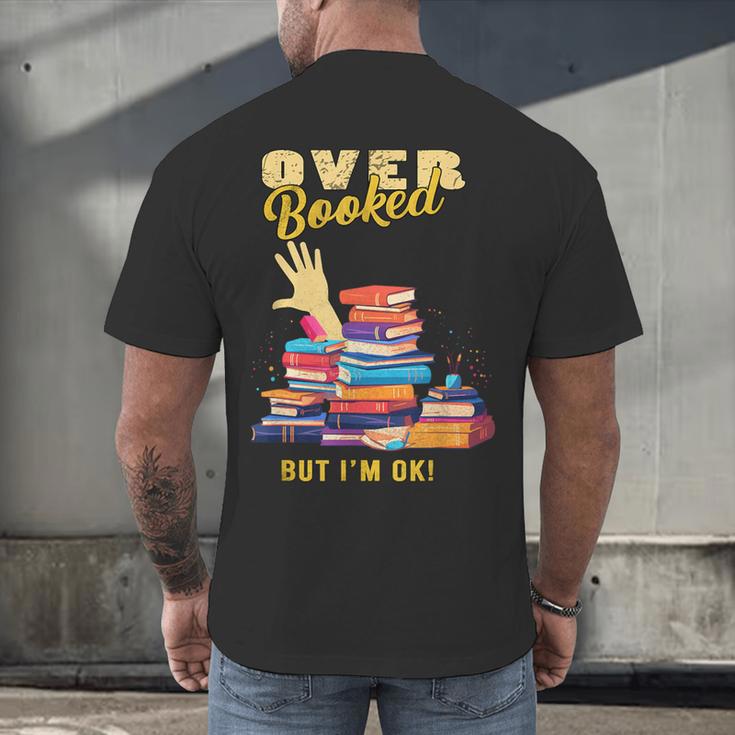 Fully Booked But I Am Ok Book Lover Reading Author Men's Back Print T-Shirt Fully Booked But I Am Ok Book Lover Reading Author Men's Back Print T-Shirt