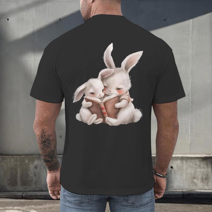 Funny Book Reading Quote For Women And Girls Rabbits Men's Back Print T-Shirt