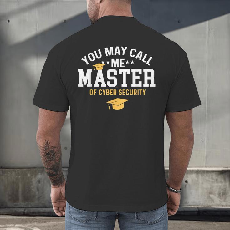 Funny Cyber Security Graduation You May Call Me Master Men's Back Print T-Shirt