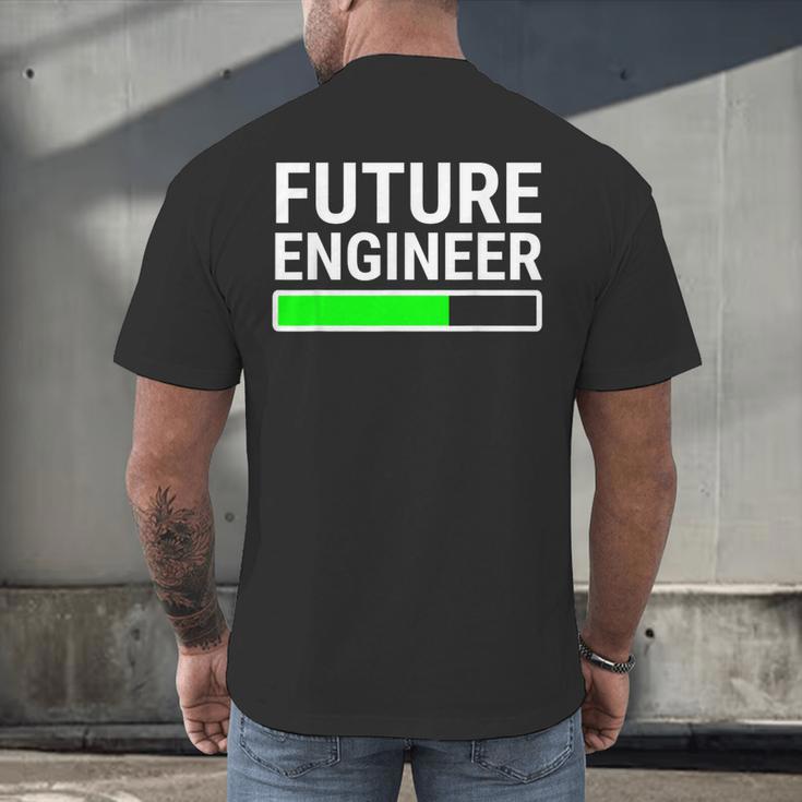 Future Engineer Loading Bar Cool Graduation Men's Back Print T-Shirt