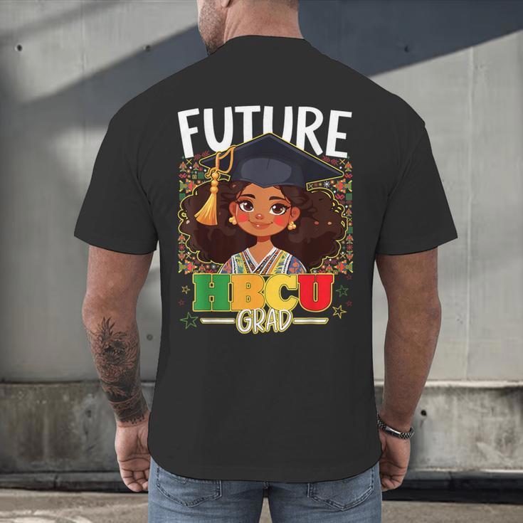 Future HBCU Grad Afro Girl College Graduation Kids Men's Back Print T-Shirt