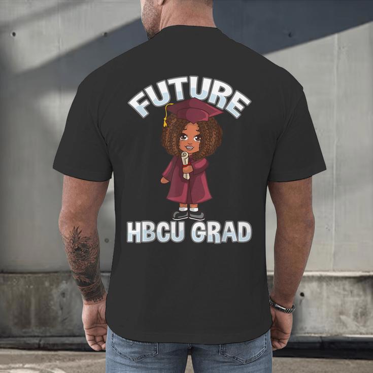 Future HBCU Grad Girl Wearing Graduation Gown Men's Back Print T-Shirt