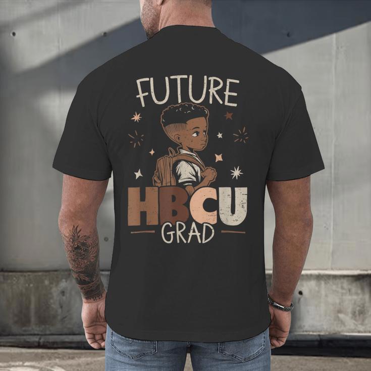 Future HBCU Grad Graduate Afro Boy College Graduation Men's Back Print T-Shirt