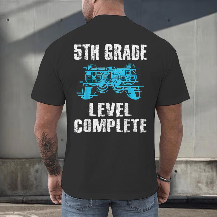 Gamer Graduation 5th Grade Level Complete Video Games Boys Men's Back Print T-Shirt