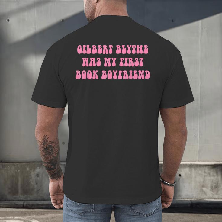 Gilbert Blythe Was My First Book Boyfriend Quote Men's Back Print T-Shirt Gilbert Blythe Was My First Book Boyfriend Quote Men's Back Print T-Shirt
