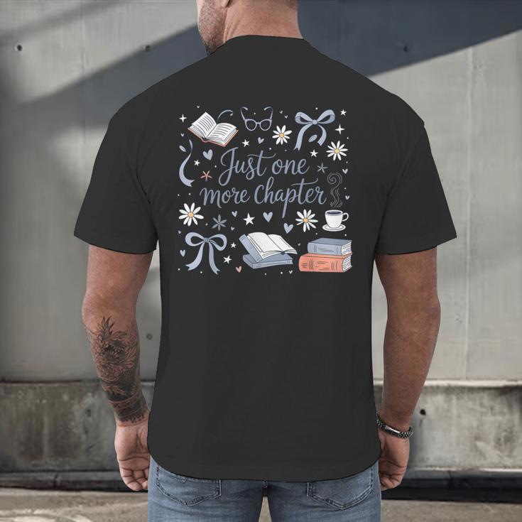 Girl Coquette Bow Just One More Chapter Book Bookish Reading Men's Back Print T-Shirt Girl Coquette Bow Just One More Chapter Book Bookish Reading Men's Back Print T-Shirt