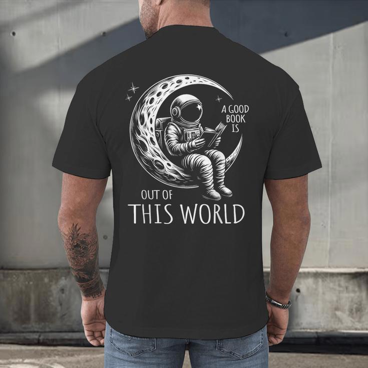 A Good Book Is Out Of This World Kids Reading Imagination Men's Back Print T-Shirt