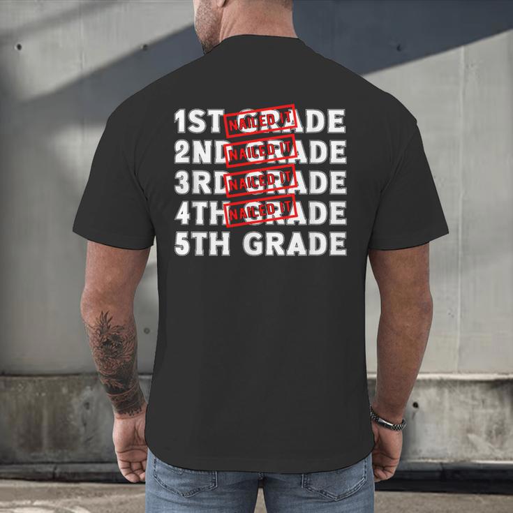 Goodbye 4th Grade Graduation Last Day School Hello 5th Grade Men's Back Print T-Shirt