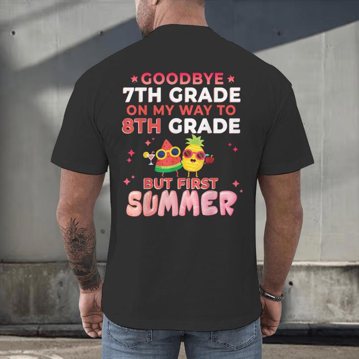 Goodbye 7th Grade Graduation To 8th Grade Hello Summer Men's Back Print T-Shirt