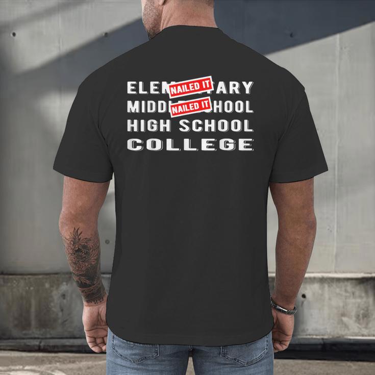Goodbye 8th Grade Graduate Middle School Graduation Men's Back Print T-Shirt