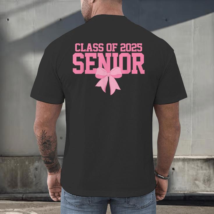 Graduate 2025 Class Of 2025 Senior Coquette Bow Graduation Men's Back Print T-Shirt