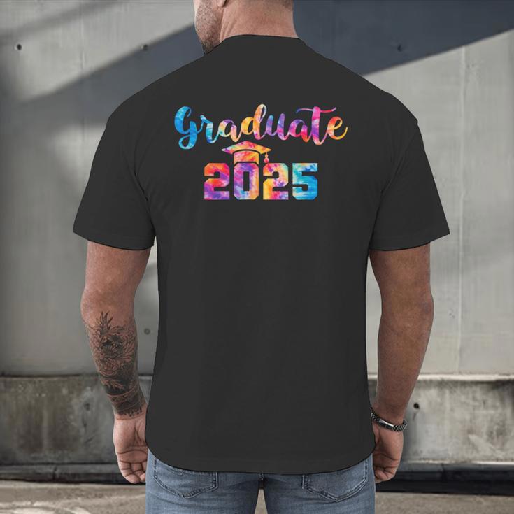 Graduate 2025 Tie Dye Graduation 2025 Class Of 2025 Senior Men's Back Print T-Shirt