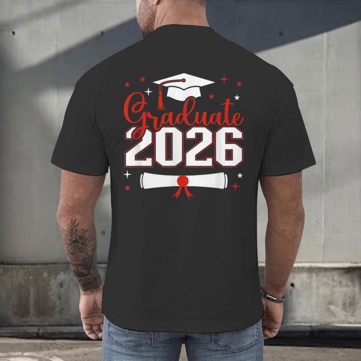 Graduate 2026 For Class Of 2026 Graduation Men's Back Print T-Shirt
