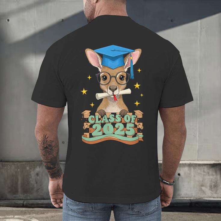 Graduate Kangaroo Class Of 2025 Kids Graduation Men's Back Print T-Shirt