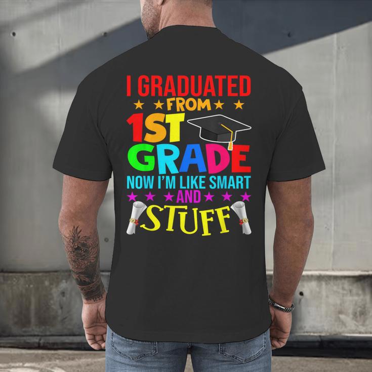 I Graduated From 1st Grade Graduation Matching Student Men's Back Print T-Shirt