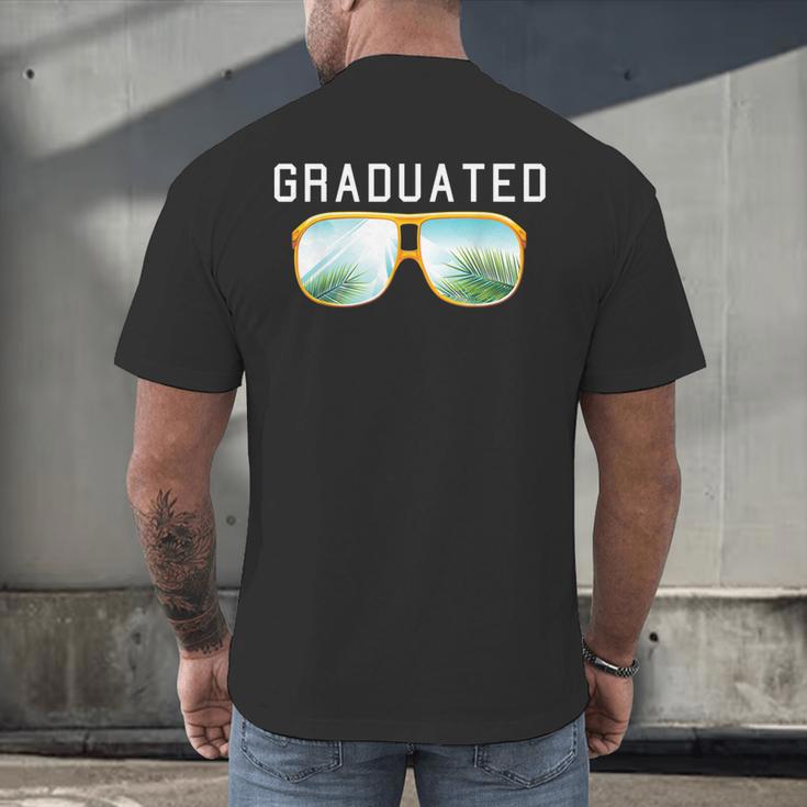 Graduated Graduation Tropical Sunglasses Men's Back Print T-Shirt