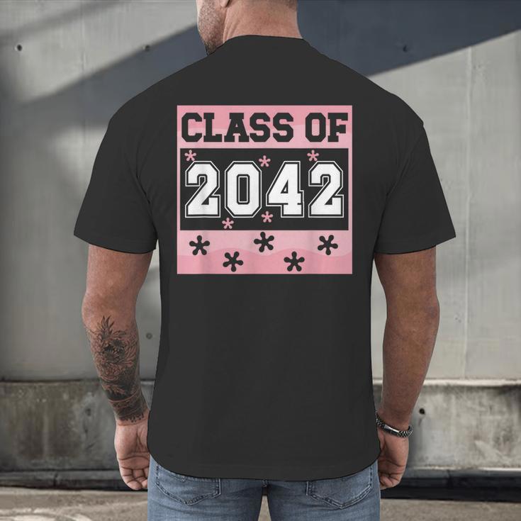Graduating Class Of 2042 First Day Of School 2042 Graduation Men's Back Print T-Shirt