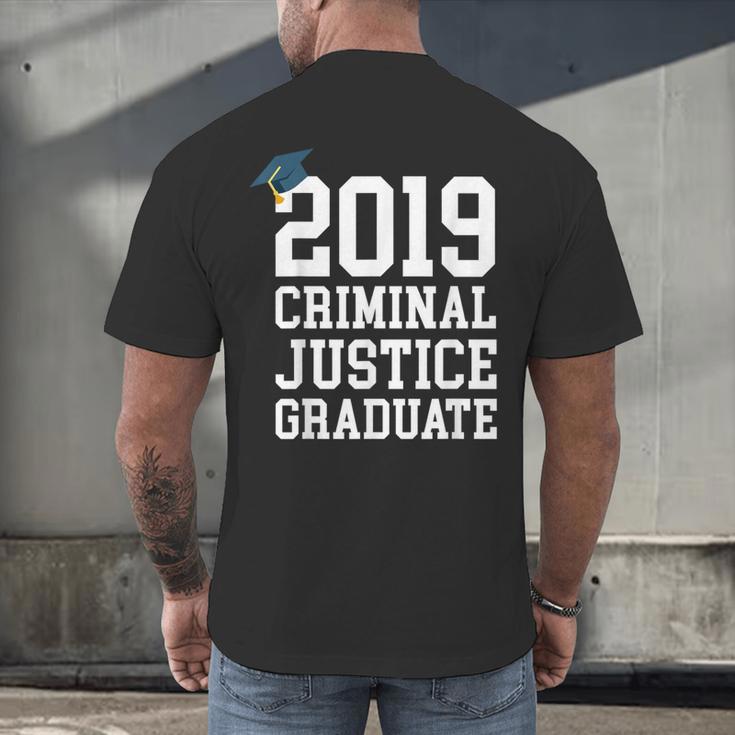 Graduation 2019 Criminal Justice Tshirt Men's Back Print T-Shirt