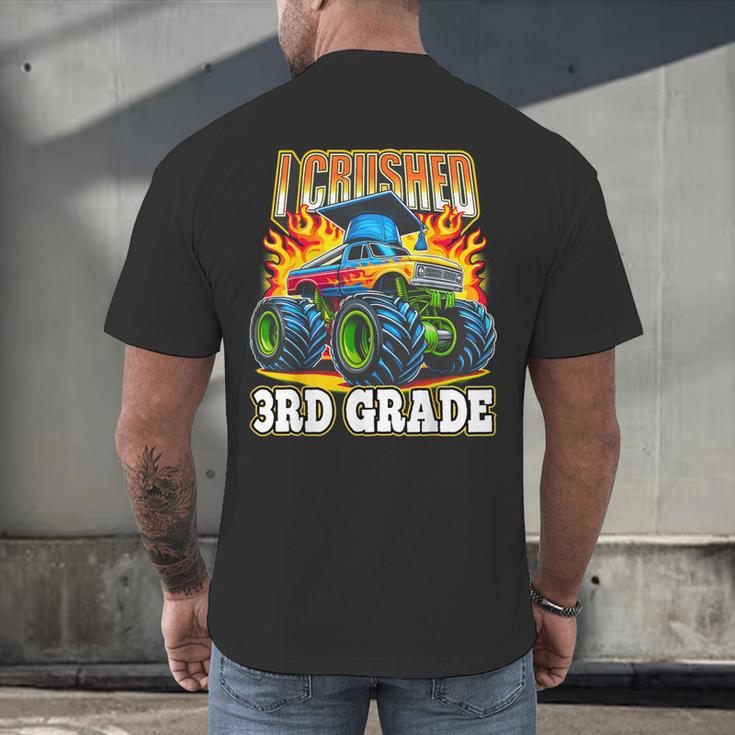 Graduation 3rd Grade Monster Truck Boys I Crushed Grad Men's Back Print T-Shirt