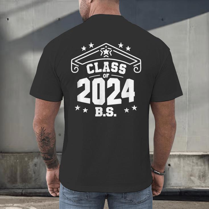Graduation BS Class Of 2024 Grad Congratulations Graduate Men's Back Print T-Shirt