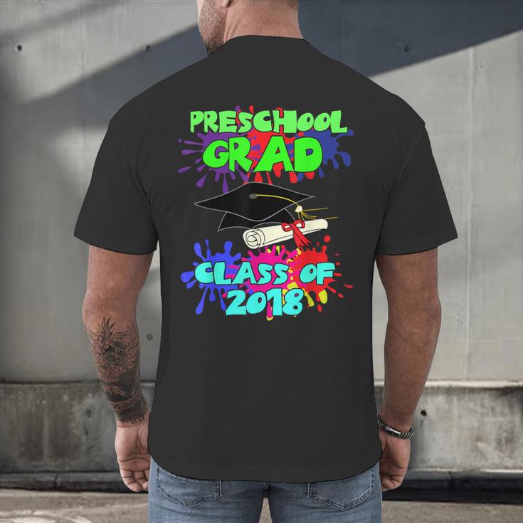 Graduation Class 2018 Cap Gown Shirt Preschool Graduate Men's Back Print T-Shirt