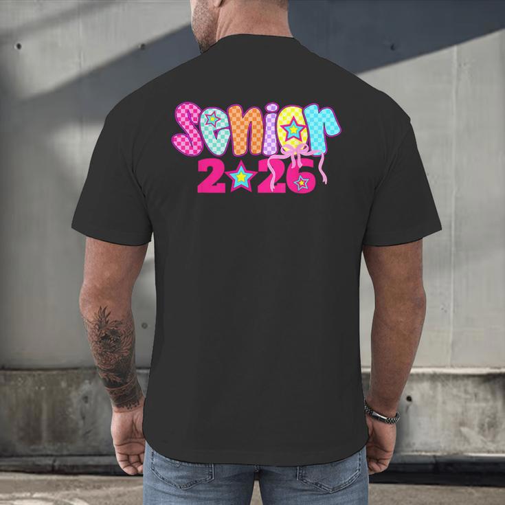 Graduation Class Of 2026 Senior Pink Coquette Bow 2026 Grade Men's Back Print T-Shirt