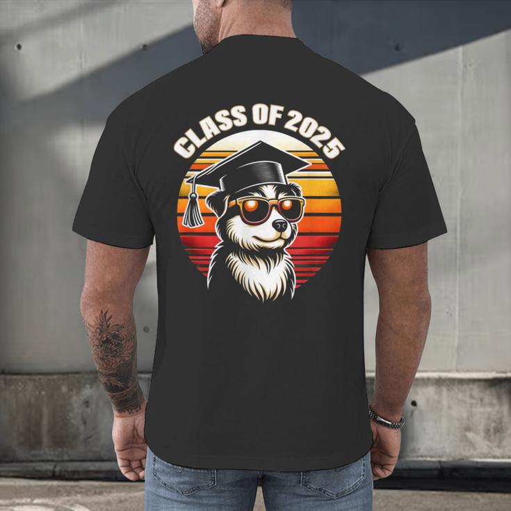 Graduation Day 2025 Graduate Class School Degree College Dog Men's Back Print T-Shirt