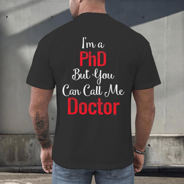 Graduation Gifts For Doctor Him Or Her Tee Shirt Men's Back Print T-Shirt