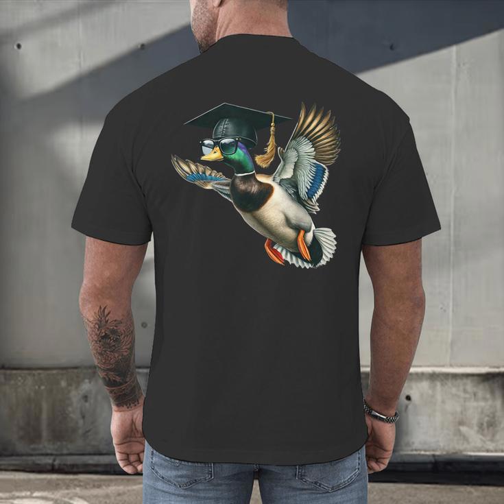 Graduation Mallard Duck Hunter Hunting Season Grad Hunting Men's Back Print T-Shirt
